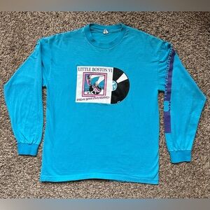 Little Boston VI “Break Your Own Record”  1985 Long Sleeve Shirt Men’s Large Vtg